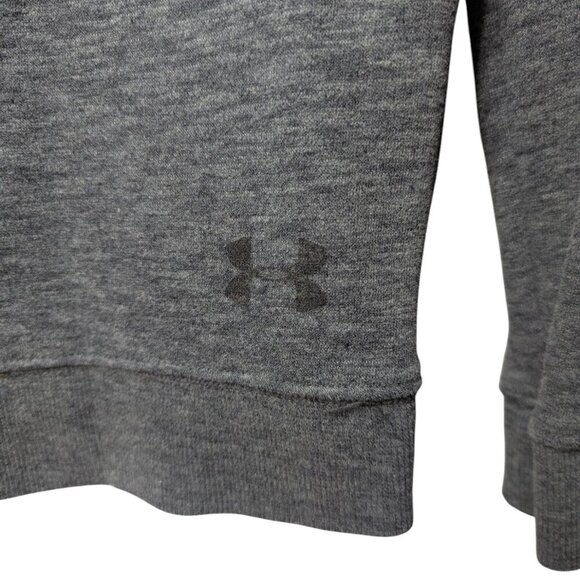Under Armour Wide Neck Sweatshirt Heather Dark Gray SZ M - Picture 3 of 3